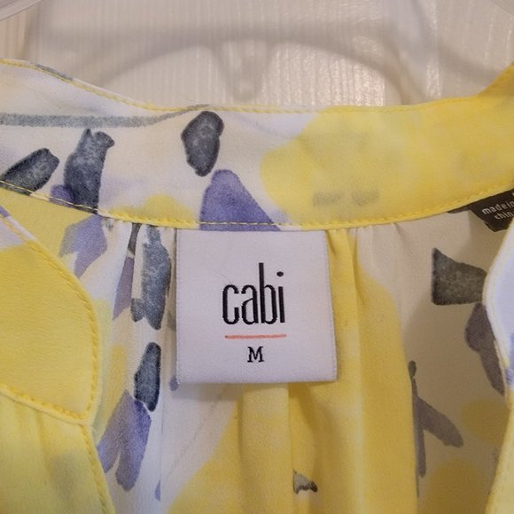 Cabi Yellow Short Sleeve Blouse - Picture 3 of 6